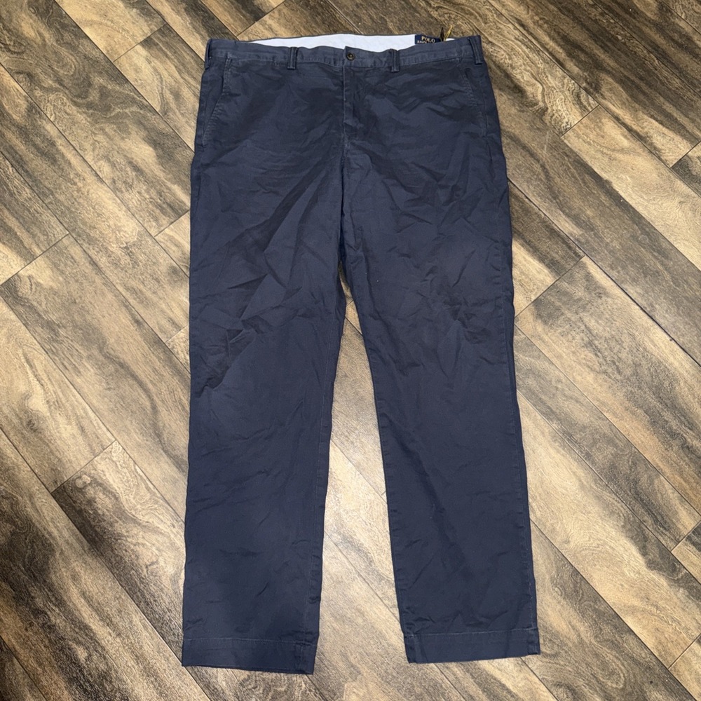 Polo Ralph Lauren Men's 38/32 Stretch Straight Fit Chino Pants Navy Blue Twill